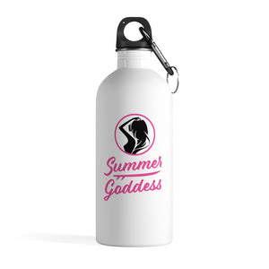 'Brand Logo' Stainless Steel Water Bottle, White (14 Oz.)