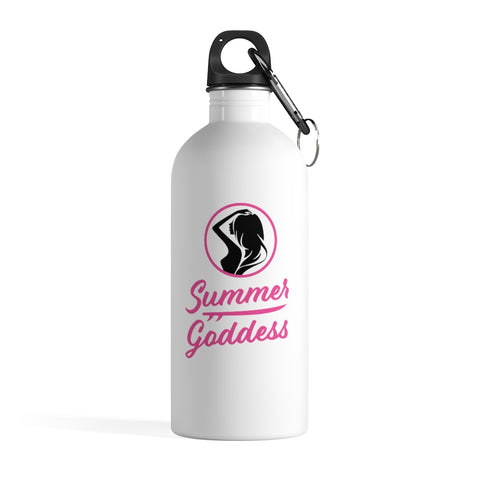 'Brand Logo' Stainless Steel Water Bottle, White (14 Oz.)