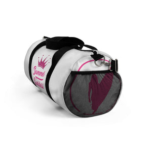 Travel Duffel Bag, White with Black Straps (2 Sizes)