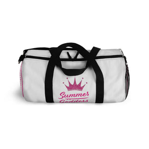 Travel Duffel Bag, White with Black Straps (2 Sizes)