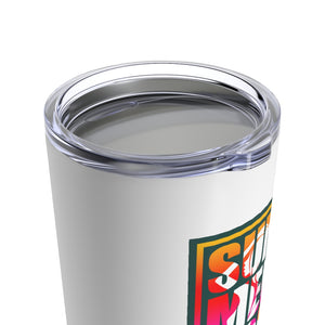 'Beach Goddess' Stainless Steel Beverage Travel Tumbler, White (20 Oz.)