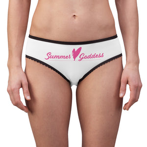 SUMMER GODDESS Womens Elastic Underwear Briefs, White with Black Stitching  (All Sizes) – SUMMER GODDESS LIFE