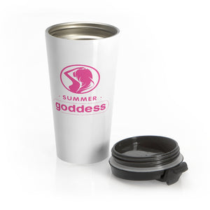 'Silhouette' Stainless Steel Coffee Travel Mug, White (15 Oz.)