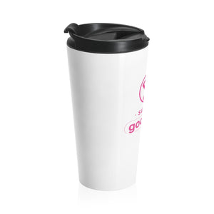 'Silhouette' Stainless Steel Coffee Travel Mug, White (15 Oz.)