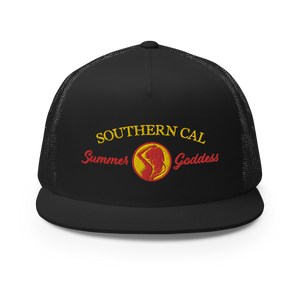 "Southern Cal" Embroidered Mesh Snapback Trucker Hat, Multiple Colors (Adjustable Size)