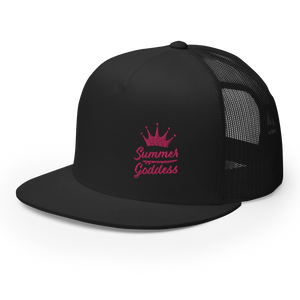 'Surf Queen' Embroidered Mesh Snapback Trucker Hat, Multiple Colors (Adjustable Size)