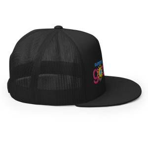 'Sun Love' Embroidered Mesh Snapback Trucker Hat, Multiple Colors (Adjustable Size)