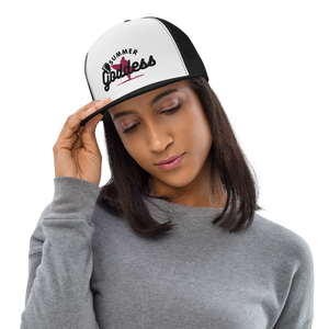 'Surfer Girl' Embroidered Mesh Snapback Trucker Hat, Multiple Colors (Adjustable Size)