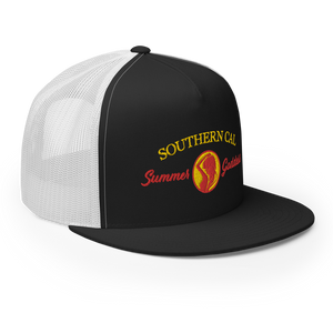 "Southern Cal" Embroidered Mesh Snapback Trucker Hat, Multiple Colors (Adjustable Size)