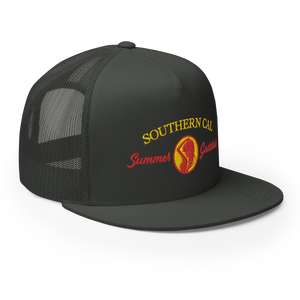 "Southern Cal" Embroidered Mesh Snapback Trucker Hat, Multiple Colors (Adjustable Size)