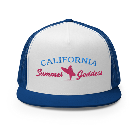 "California" Embroidered Mesh Snapback Trucker Hat, Multiple Colors (Adjustable Size)