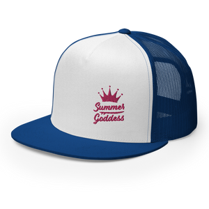 'Surf Queen' Embroidered Mesh Snapback Trucker Hat, Multiple Colors (Adjustable Size)