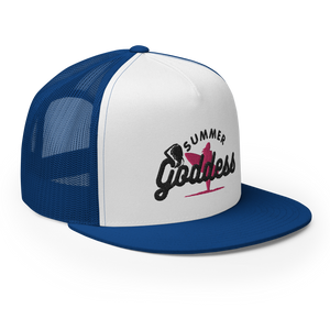 'Surfer Girl' Embroidered Mesh Snapback Trucker Hat, Multiple Colors (Adjustable Size)