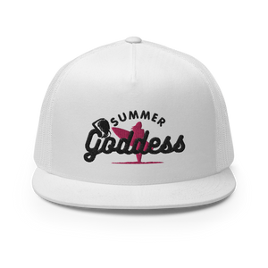 'Surfer Girl' Embroidered Mesh Snapback Trucker Hat, Multiple Colors (Adjustable Size)