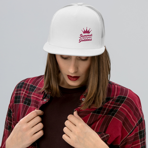 'Surf Queen' Embroidered Mesh Snapback Trucker Hat, Multiple Colors (Adjustable Size)