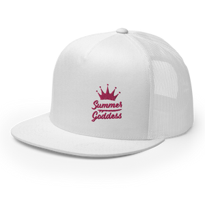 'Surf Queen' Embroidered Mesh Snapback Trucker Hat, Multiple Colors (Adjustable Size)