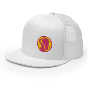 'Sunset Silhouette' Embroidered Mesh Snapback Trucker Hat, Multiple Colors (Adjustable Size)