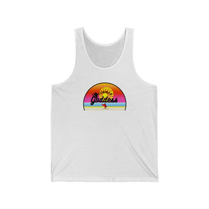 'Retro Beach' Extra Light Cotton Tank Top, Various Colors (All Sizes)