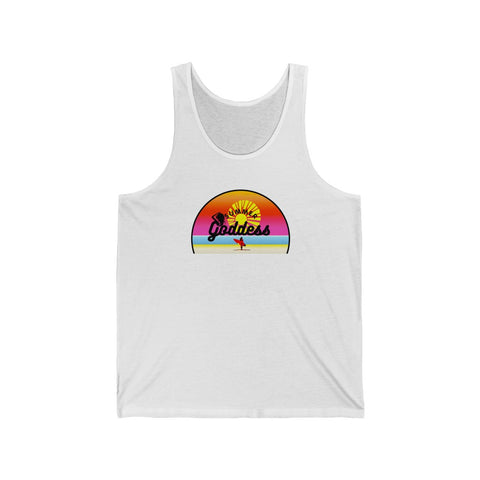 'Retro Beach' Extra Light Cotton Tank Top, Various Colors (All Sizes)