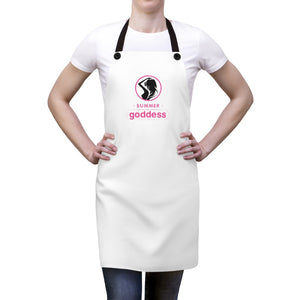 'Silhouette' Chef Apron, White with Black Straps (One Size)