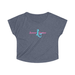 'Mermaid' Tri-Blend Dolman Casual Tee, Various Colors (All Sizes)