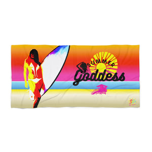 'Sunset Surfer' Blended Cotton Beach Towel (60" x 30")