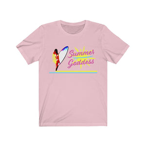 'Neon Surfer' Jersey Cotton Short Sleeve Tee, White or Pink (All Sizes)