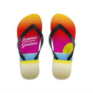 'Sunset' Flip-Flop Sandals, Multicolored (US Womens Size 7-8)