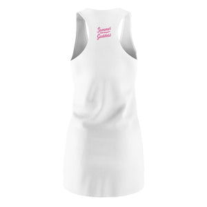 'Surfboards' Cut & Sew Racerback Casual White Dress (All Sizes)