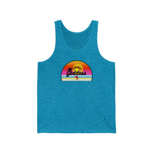 'Retro Beach' Extra Light Cotton Tank Top, Various Colors (All Sizes)