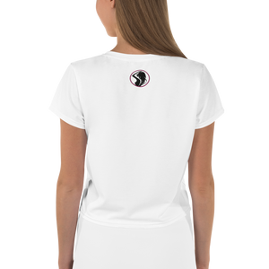 "Catalina" Premium Knit Jersey Crop Tee, White (All Sizes)