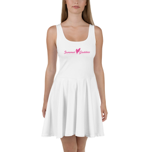 'Silhouette Surfer' Flowy White Dress (All Sizes)