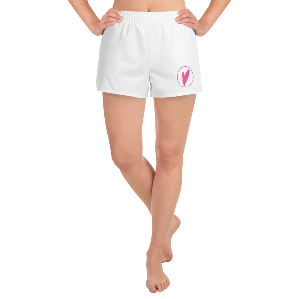 Printed Women White Gym Shorts