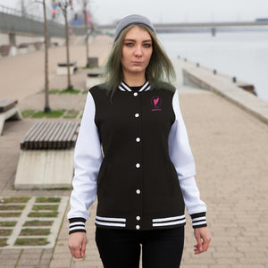 Two-Tone Varsity Jacket, Black or Navy Blue (All Sizes)