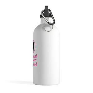 'Brand Logo' Stainless Steel Water Bottle, White (14 Oz.)