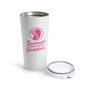 'Brand Logo' Stainless Steel Beverage Travel Tumbler, White (20 Oz.)