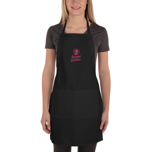 'Tribal Surf' Embroidered Cooking Apron, Black or White (One Size)