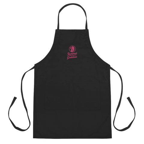 'Tribal Surf' Embroidered Cooking Apron, Black or White (One Size)