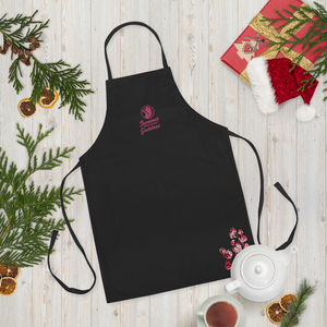 'Tribal Surf' Embroidered Cooking Apron, Black or White (One Size)