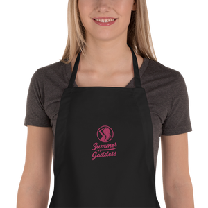 'Tribal Surf' Embroidered Cooking Apron, Black or White (One Size)