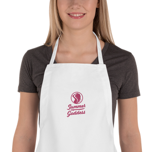 'Tribal Surf' Embroidered Cooking Apron, Black or White (One Size)