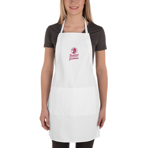 'Tribal Surf' Embroidered Cooking Apron, Black or White (One Size)