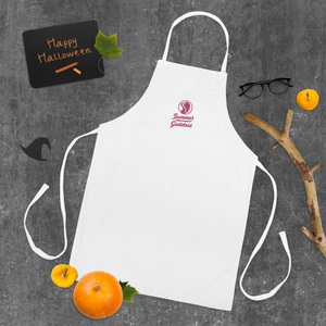 'Tribal Surf' Embroidered Cooking Apron, Black or White (One Size)