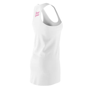 'Surfboards' Cut & Sew Racerback Casual White Dress (All Sizes)