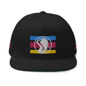 'Beach Stripes' Embroidered Premium Twill Snapback Hat, Multiple Colors (Adjustable Size)