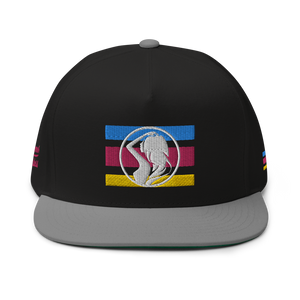 'Beach Stripes' Embroidered Premium Twill Snapback Hat, Multiple Colors (Adjustable Size)