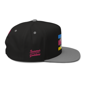 'Beach Stripes' Embroidered Premium Twill Snapback Hat, Multiple Colors (Adjustable Size)