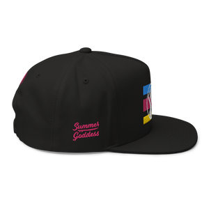 'Beach Stripes' Embroidered Premium Twill Snapback Hat, Multiple Colors (Adjustable Size)