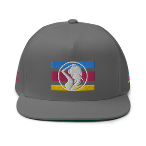 'Beach Stripes' Embroidered Premium Twill Snapback Hat, Multiple Colors (Adjustable Size)