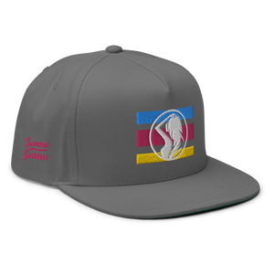 'Beach Stripes' Embroidered Premium Twill Snapback Hat, Multiple Colors (Adjustable Size)